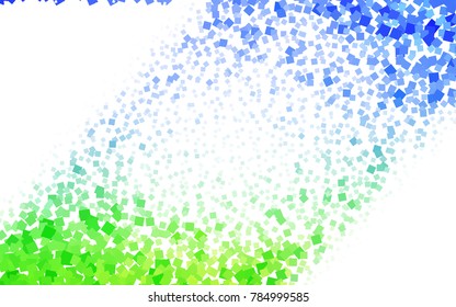 Light Blue, Green vector polygonal illustration consisting of rectangles. Rectangular design for your business. Creative geometric background in origami style with gradient.