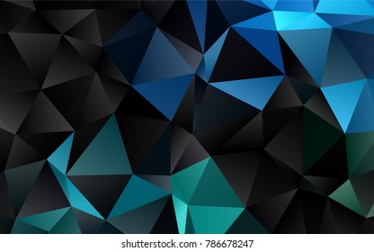 Light Blue, Green vector polygonal pattern. Shining illustration, which consist of triangles. The best triangular design for your business.