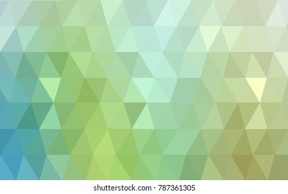 Light Blue, Green vector polygonal illustration, which consist of triangles. Triangular design for your business. Creative geometric background in Origami style with gradient