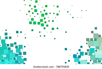 Light Blue, Green vector polygonal illustration consisting of rectangles. Rectangular design for your business. Creative geometric background in origami style with gradient.