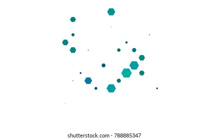 Light Blue, Green vector polygonal illustration, which consist of hexagons. Hexagonal pattern for your business design. Geometric background in Origami style with gradient. 