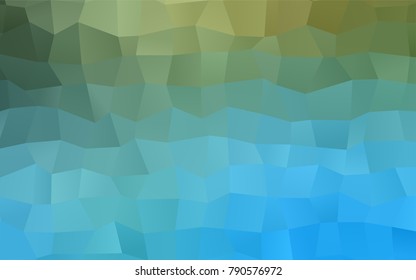 Light Blue, Green vector polygonal illustration, which consist of rectangles. Rectangular pattern for your business design. Geometric background in Origami style with gradient. 