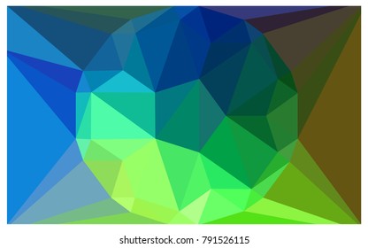 Light Blue, Green vector polygonal illustration, which consist of triangles with a gemstone in center. Triangular design of a huge diamond for your business. Creative geometric background of gems.