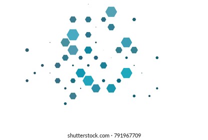 Light Blue, Green vector polygonal illustration, which consist of hexagons. Hexagonal pattern for your business design. Geometric background in Origami style with gradient. 