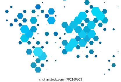 Light Blue, Green vector polygonal illustration, which consist of hexagons. Hexagonal pattern for your business design. Geometric background in Origami style with gradient. 