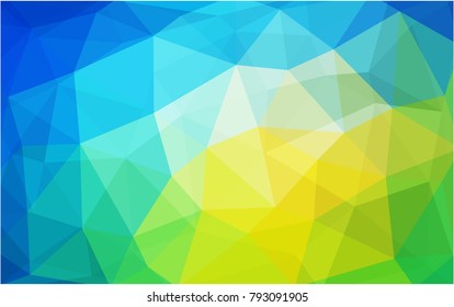 Light Blue, Green vector polygonal illustration, which consist of triangles. Triangular design for your business. Creative geometric background in Origami style with gradient