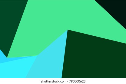 Light Blue, Green vector polygonal background. A vague abstract illustration with gradient. The textured pattern can be used for background.