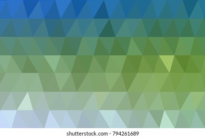 Light Blue, Green vector polygonal illustration, which consist of triangles. Triangular design for your business. Creative geometric background in Origami style with gradient