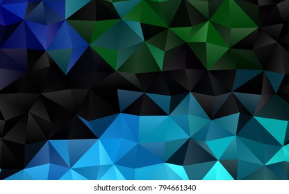 Light Blue, Green vector polygonal template. A sample with polygonal shapes. The polygonal design can be used for your web site.