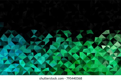 Light Blue, Green vector polygonal template. Glitter abstract illustration with an elegant design. The elegant pattern can be used as part of a brand book.