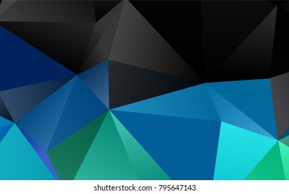 Light Blue, Green vector polygonal background. Geometric illustration in Origami style with gradient.  A completely new design for your business.
