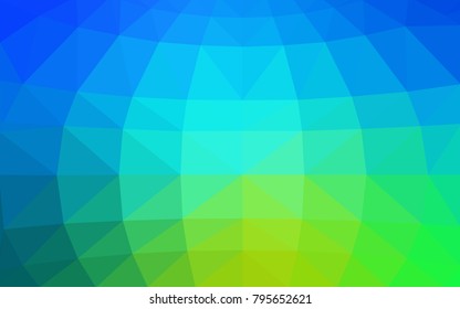 Light Blue, Green vector polygonal illustration, which consist of triangles. Triangular design for your business. Creative geometric background in Origami style with gradient