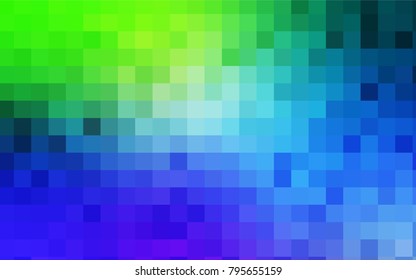 Light Blue, Green vector polygonal illustration consisting of rectangles. Rectangular design for your business. Creative geometric background in origami style with gradient.