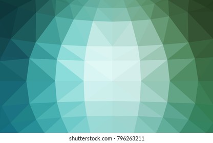 Light Blue, Green vector polygonal illustration, which consist of triangles. Triangular pattern for your business design. Geometric background in Origami style with gradient. 