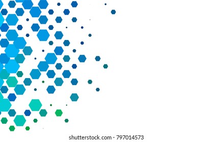 Light Blue, Green vector polygonal illustration, which consist of hexagons. Hexagonal pattern for your business design. Geometric background in Origami style with gradient. 