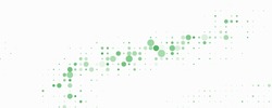 Light Blue, Green vector red banner with set of circles, dots. Donuts Background. Creative Design Template. Technological halftone illustration.