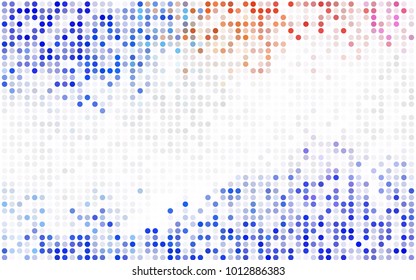 Light Blue, Green vector red pattern of geometric circles, shapes. Colorful mosaic banner. Geometric background with colored disks.