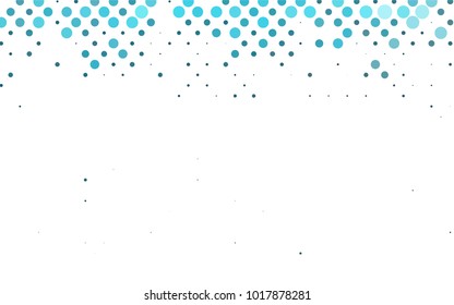 Light Blue, Green vector red banner with set of circles, dots. Donuts Background. Creative Design Template. Technological halftone illustration.