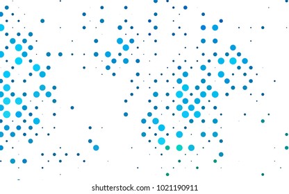Light Blue, Green vector red pattern of geometric circles, shapes. Colorful mosaic banner. Geometric background with colored disks.