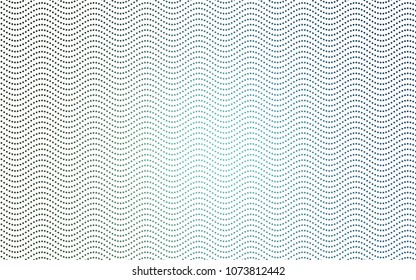 Light Blue, Green vector red banner with set of circles, dots. Donuts Background. Creative Design Template. Technological halftone illustration.