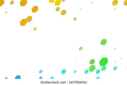 Light Blue, Green vector red banner with set of circles, dots. Donuts Background. Creative Design Template. Technological halftone illustration.