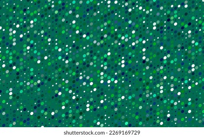 Light Blue, Green vector red banner with set of circles, dots. Donuts Background. Creative Design Template. Technological halftone illustration.