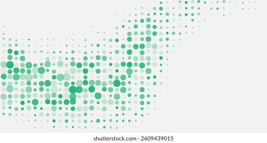 Light Blue, Green vector red banner with set of circles, dots. Donuts Background. Creative Design Template. Technological halftone illustration.