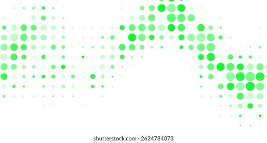 Light Blue, Green vector red banner with set of circles, dots. Donuts Background. Creative Design Template. Technological halftone illustration.