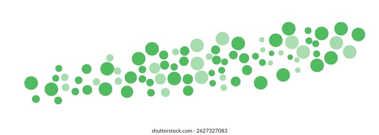 Azul claro, Anuncio rojo de Vector verde con conjunto de círculos, puntos. Donuts de fondo. Plantilla de Diseño Creativo. Ilustración de semitono tecnológico. Eps 10