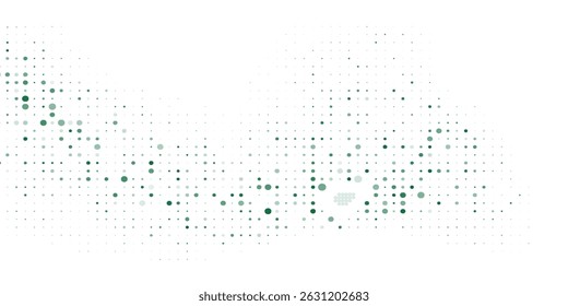 Light Blue, Green vector red banner with set of circles, dots. Technological halftone illustration. eps 10