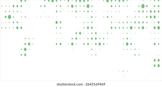 Azul claro, Anuncio rojo de Vector verde con conjunto de círculos, puntos. Donuts de fondo. 
