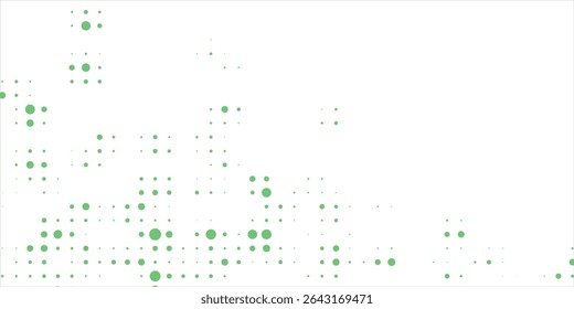 Light Blue, Green vector red banner with set of circles, dots. Donuts Background. Creative Design Template. Technological halftone illustration.