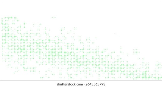 Azul claro, Anuncio rojo de Vector verde con conjunto de círculos, puntos. Donuts de fondo. Plantilla de Diseño Creativo. Ilustración de semitono tecnológico.