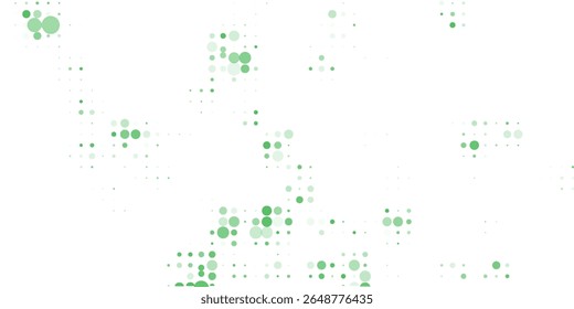 Light Blue, Green vector red banner with set of circles, dots. Donuts Background. Creative Design Template. Technological halftone illustration.