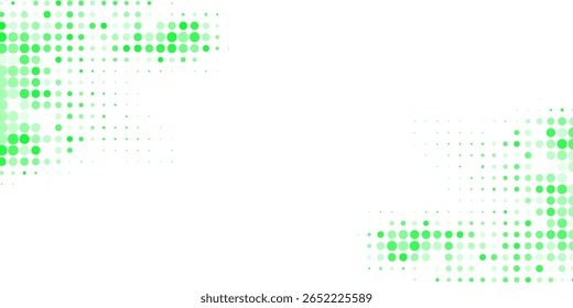Light Blue, Green vector red banner with set of circles, dots. Donuts Background. Creative Design Template. Technological halftone illustration.