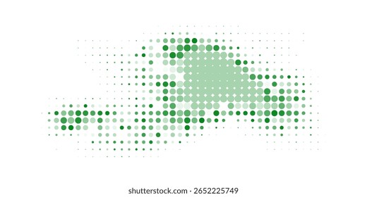 Light Blue, Green vector red banner with set of circles, dots. Donuts Background. Creative Design Template. Technological halftone illustration.