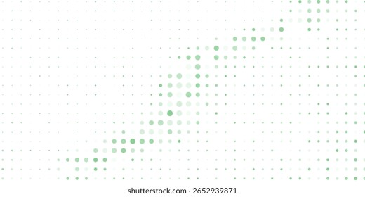 Azul claro, Anuncio rojo de Vector verde con conjunto de círculos, puntos. Donuts de fondo. Plantilla de Diseño Creativo. Ilustración de semitono tecnológico.
