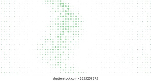 Azul claro, Anuncio rojo de Vector verde con conjunto de círculos, puntos. Donuts de fondo. Plantilla de Diseño Creativo. Ilustración de semitono tecnológico moderno.