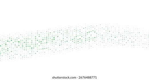 Azul-claro, bandeira vermelha vetorial verde com conjunto de círculos, pontos. Fundo de rosquinhas. Modelo do Creative Design. Ilustração de meio-tom tecnológico.
