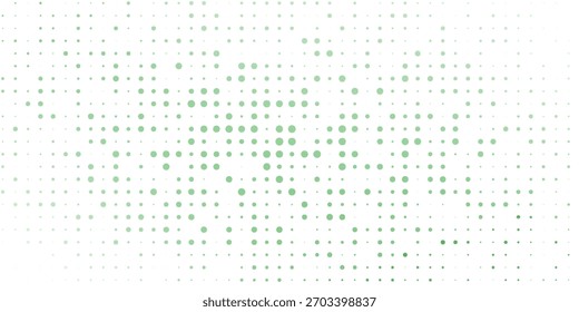 Anuncio rojo de Vector azul claro y verde con un conjunto de círculos, puntos. fondo de donas. Plantilla de diseño creativo. ilustración de semitono tecnológico. eps.10.