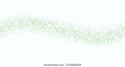 Azul claro, verde Vector Anuncio rojo con conjunto de círculos, puntos. Donuts de fondo. Plantilla de Diseño Creativo. Ilustración vectorial de semitonos tecnológicos.