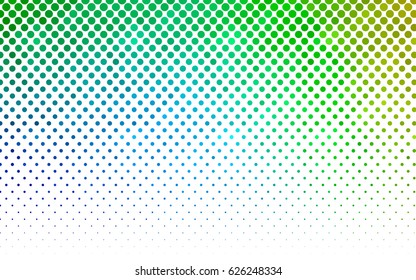 Light Blue, Green vector red pattern of geometric circles, shapes. Colorful mosaic banner. Geometric background with colored disks.