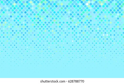 Light Blue, Green vector red pattern of geometric circles, shapes. Colorful mosaic banner. Geometric background with colored disks.