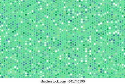 Light Blue, Green vector red banner with set of circles, dots. Donuts Background. Creative Design Template. Technological halftone illustration.