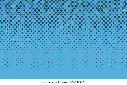 Light Blue, Green vector red pattern of geometric circles, shapes. Colorful mosaic banner. Geometric background with colored disks.
