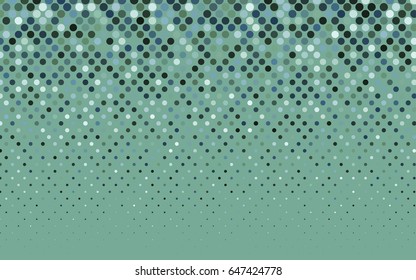 Light Blue, Green vector red pattern of geometric circles, shapes. Colorful mosaic banner. Geometric background with colored disks.