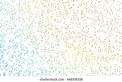Light Blue, Green vector red banner with set of circles, dots. Donuts Background. Creative Design Template. Technological halftone illustration.