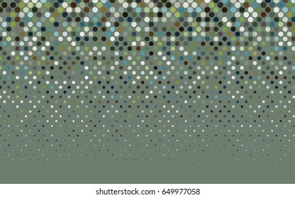 Light Blue, Green vector red pattern of geometric circles, shapes. Colorful mosaic banner. Geometric background with colored disks.