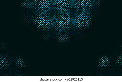 Light Blue, Green vector red pattern of geometric circles, shapes. Colorful mosaic banner. Geometric background with colored disks.