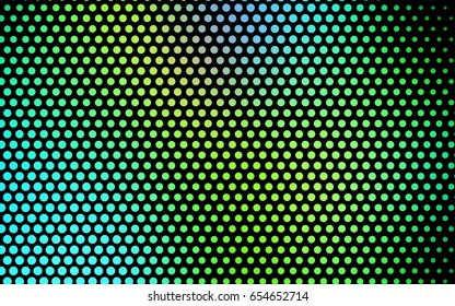 Light Blue, Green vector red pattern of geometric circles, shapes. Colorful mosaic banner. Geometric background with colored disks.